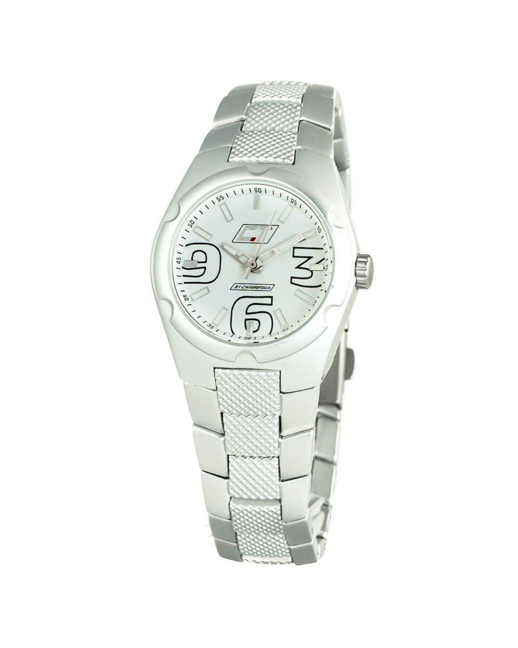 Chronotech Metallic Silver Steel Watch