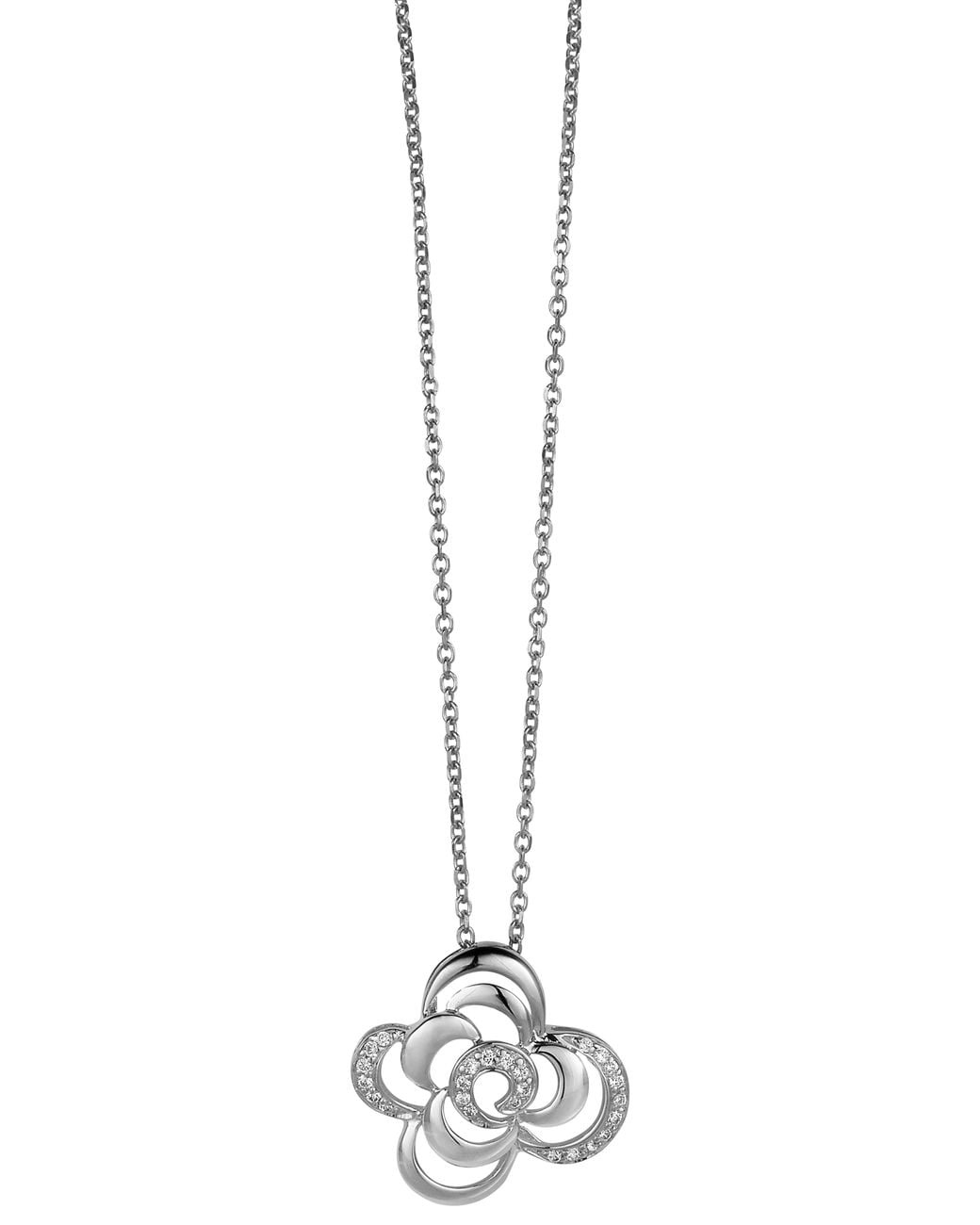 Orphelia Black 925 Sterling Chain With Pendant