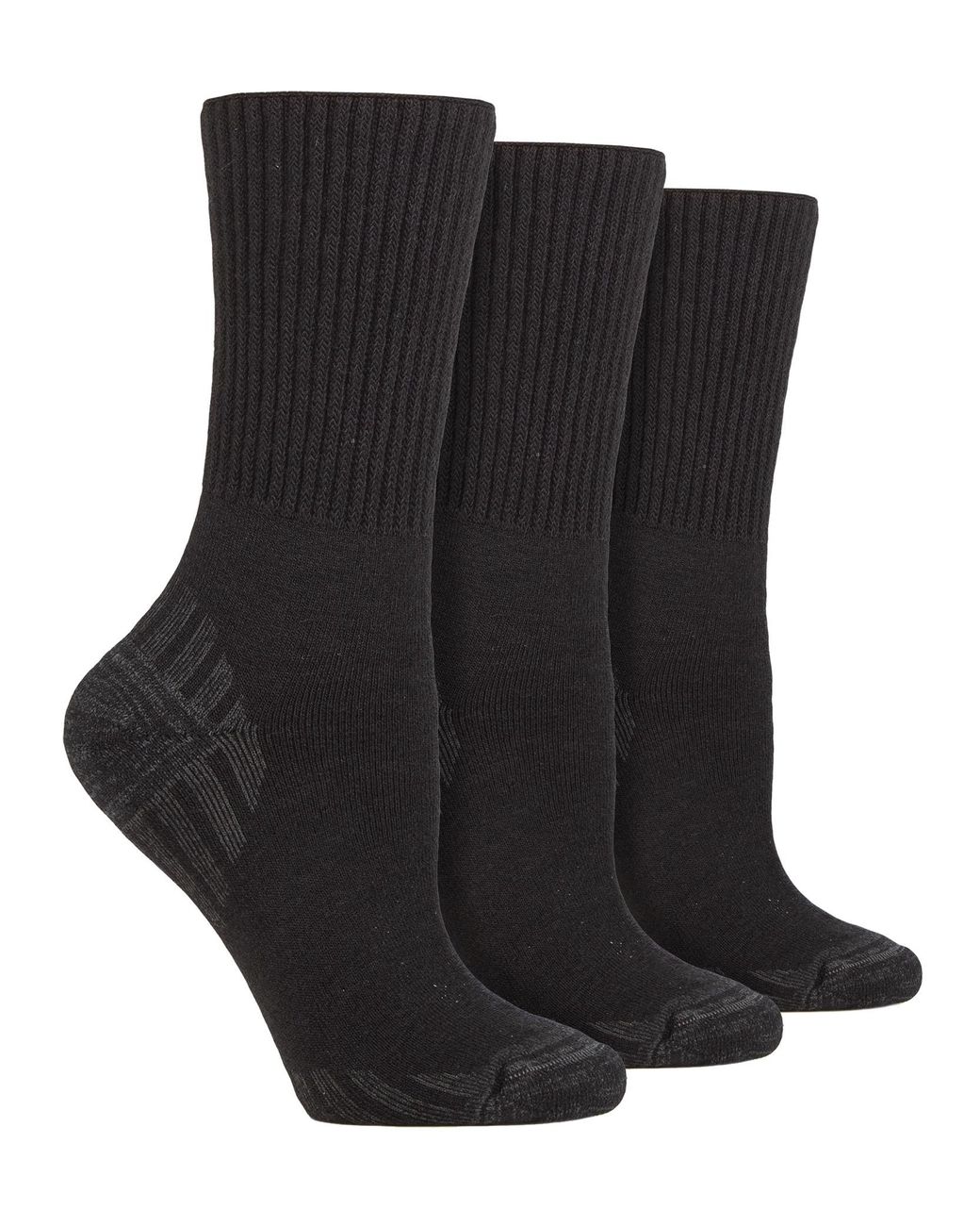 IOMI Black 3 Pack Diabetic Walking Socks For for men