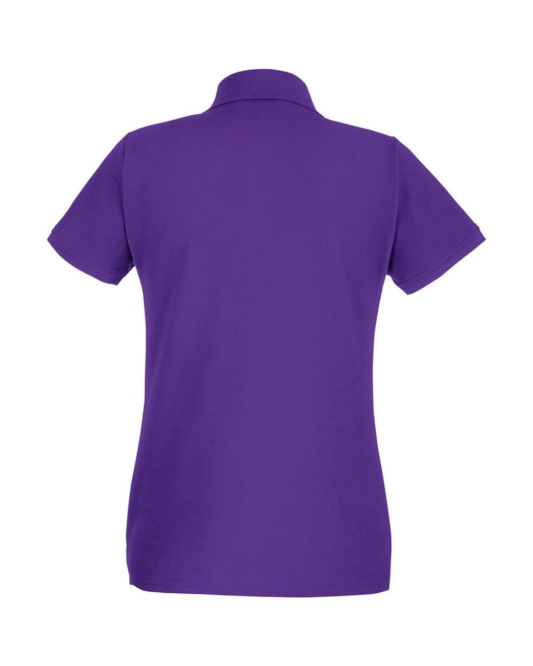 Fruit Of The Loom Purple Ladies Premium Fitted Short-Sleeved Polo Shirt