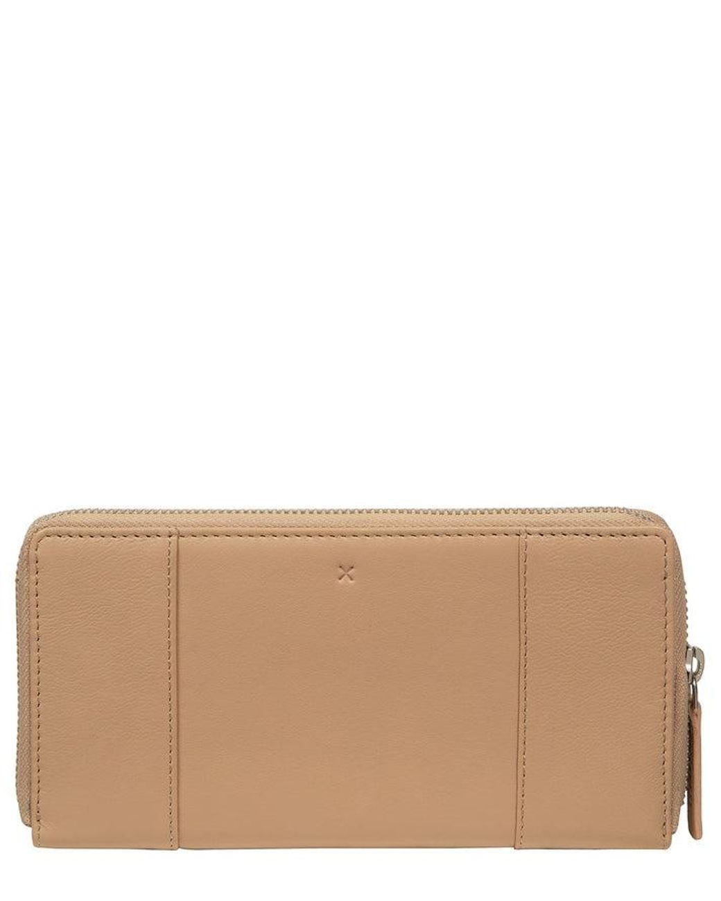 NiNa Amora Brown 'Cecilia' Latte Leather Purse