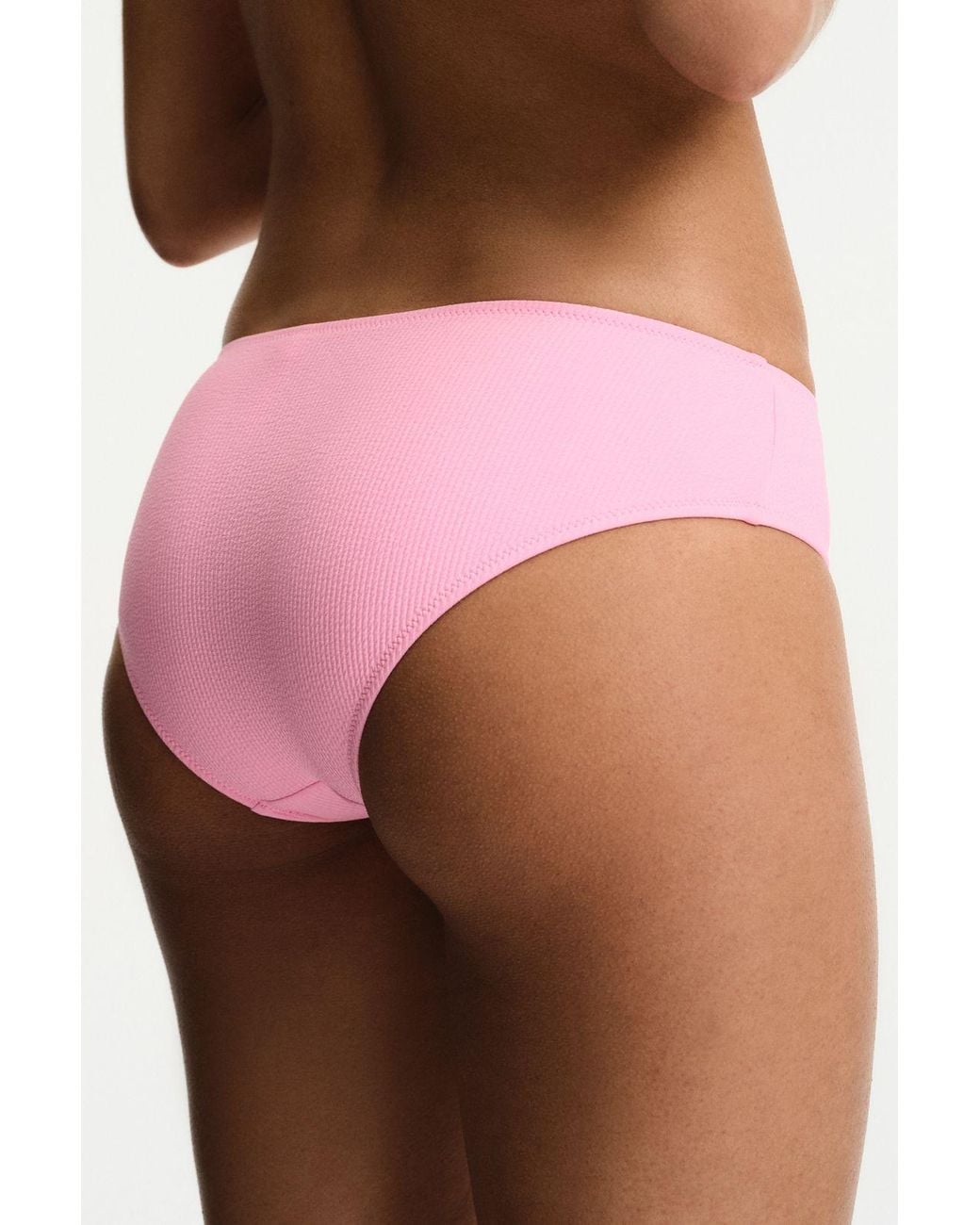 Penti Pink Missa Textured Mid Waist Bikini Bottom