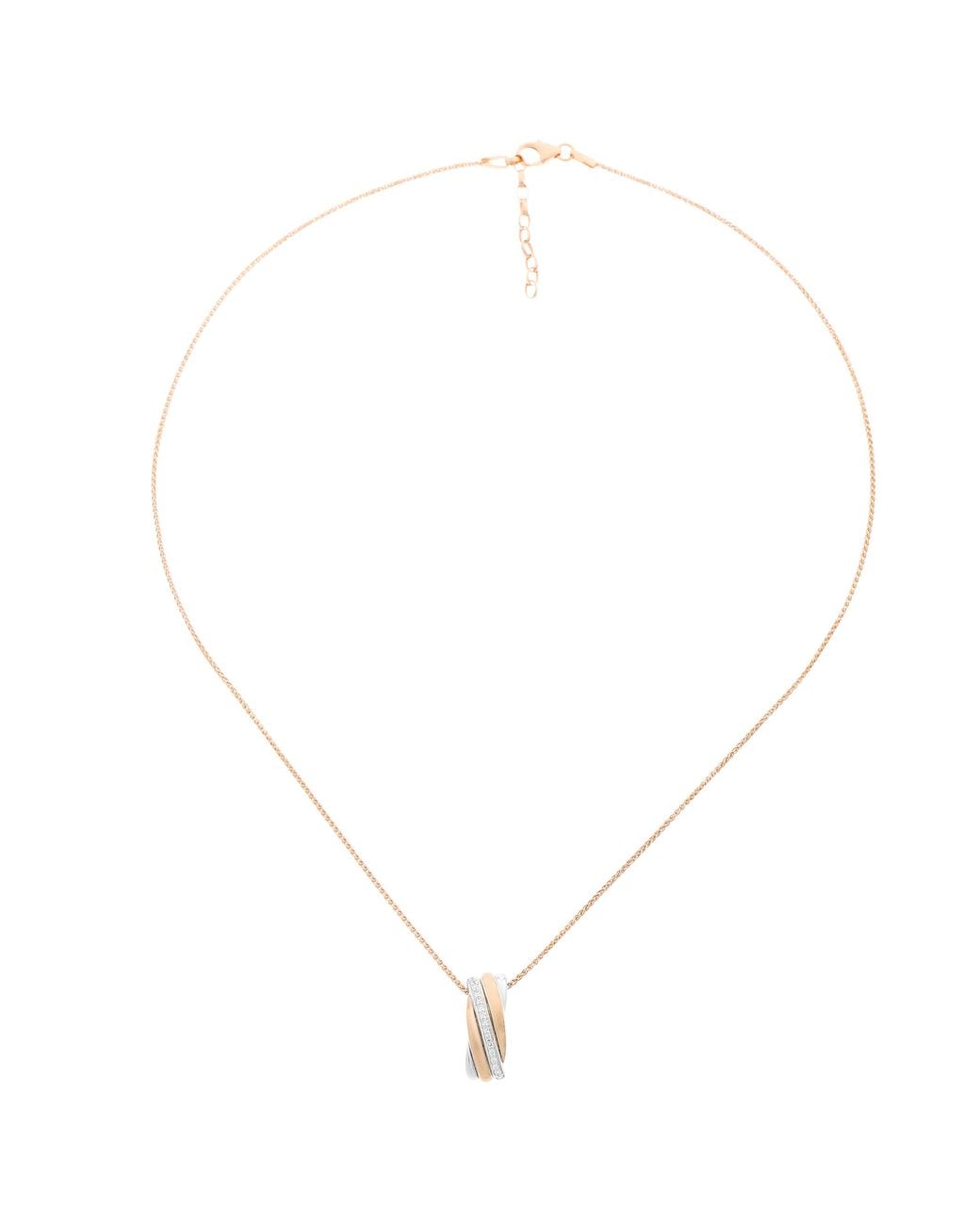 Orphelia Metallic 'Joline' 925 Sterling Set: Chain-Pendant + Earrings