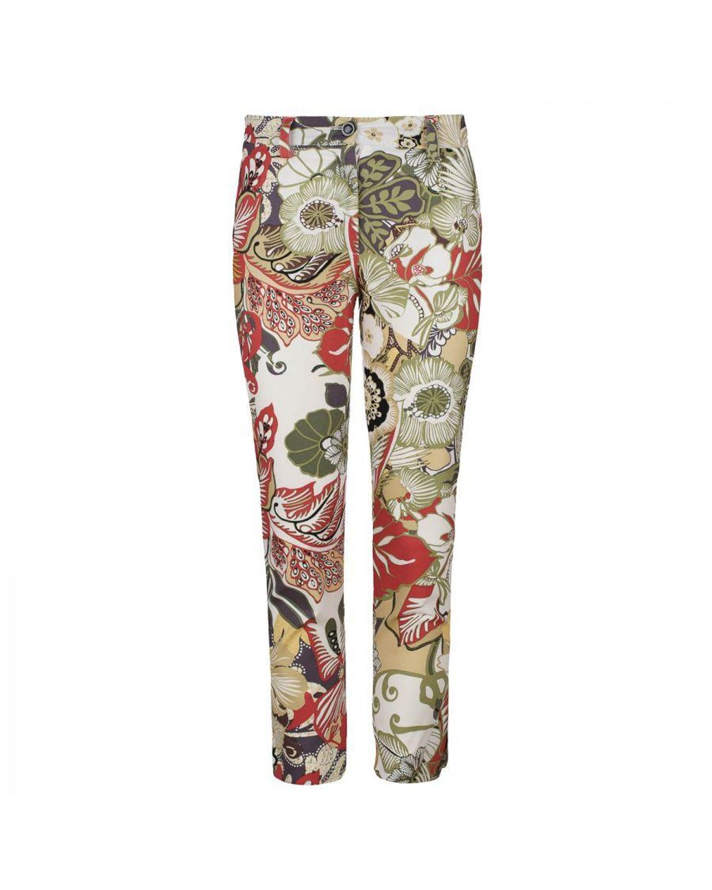 Conquista Natural Floral Cotton Pants