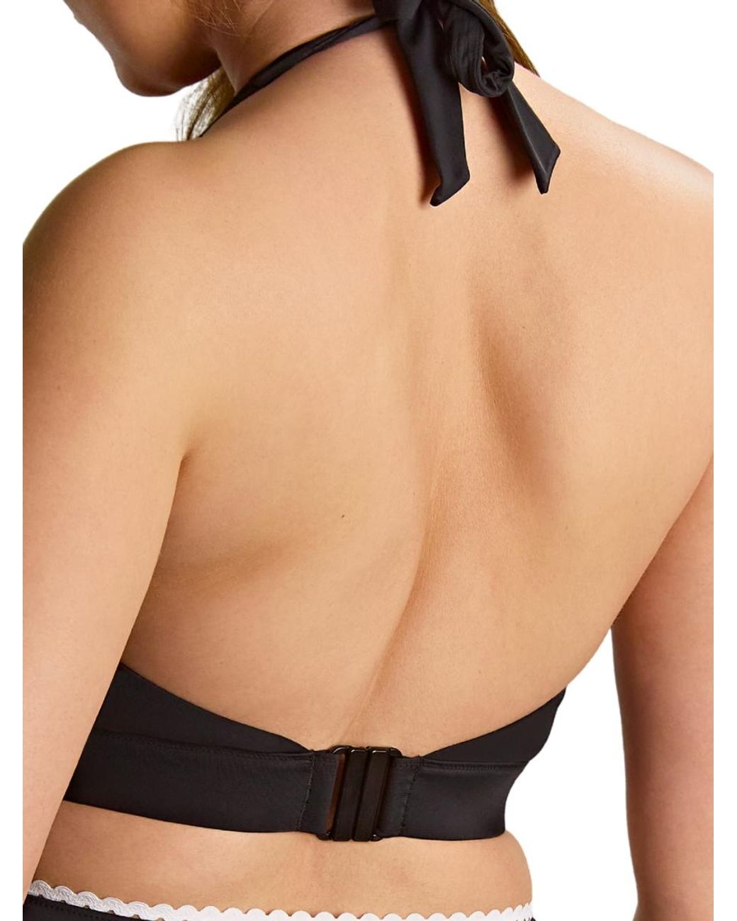 Panache Black Ric Rac Sofia Halterneck Bikini Top