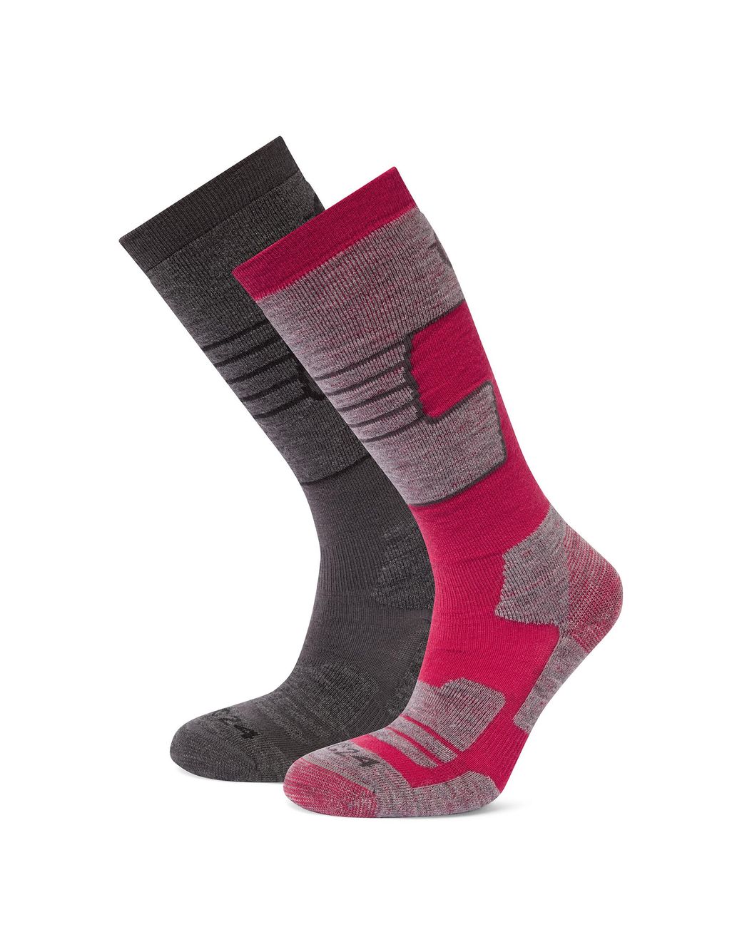 TOG24 Purple Linz 2 Pack Ski Socks Marl/Dark Wool