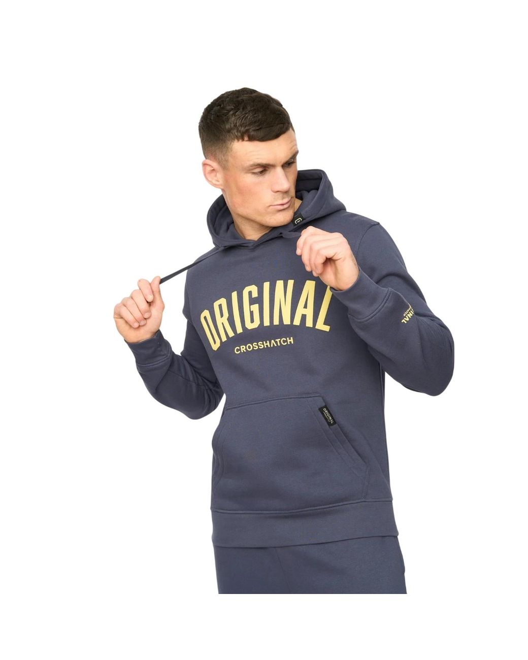 Crosshatch Blue Kensby Hoodie for men