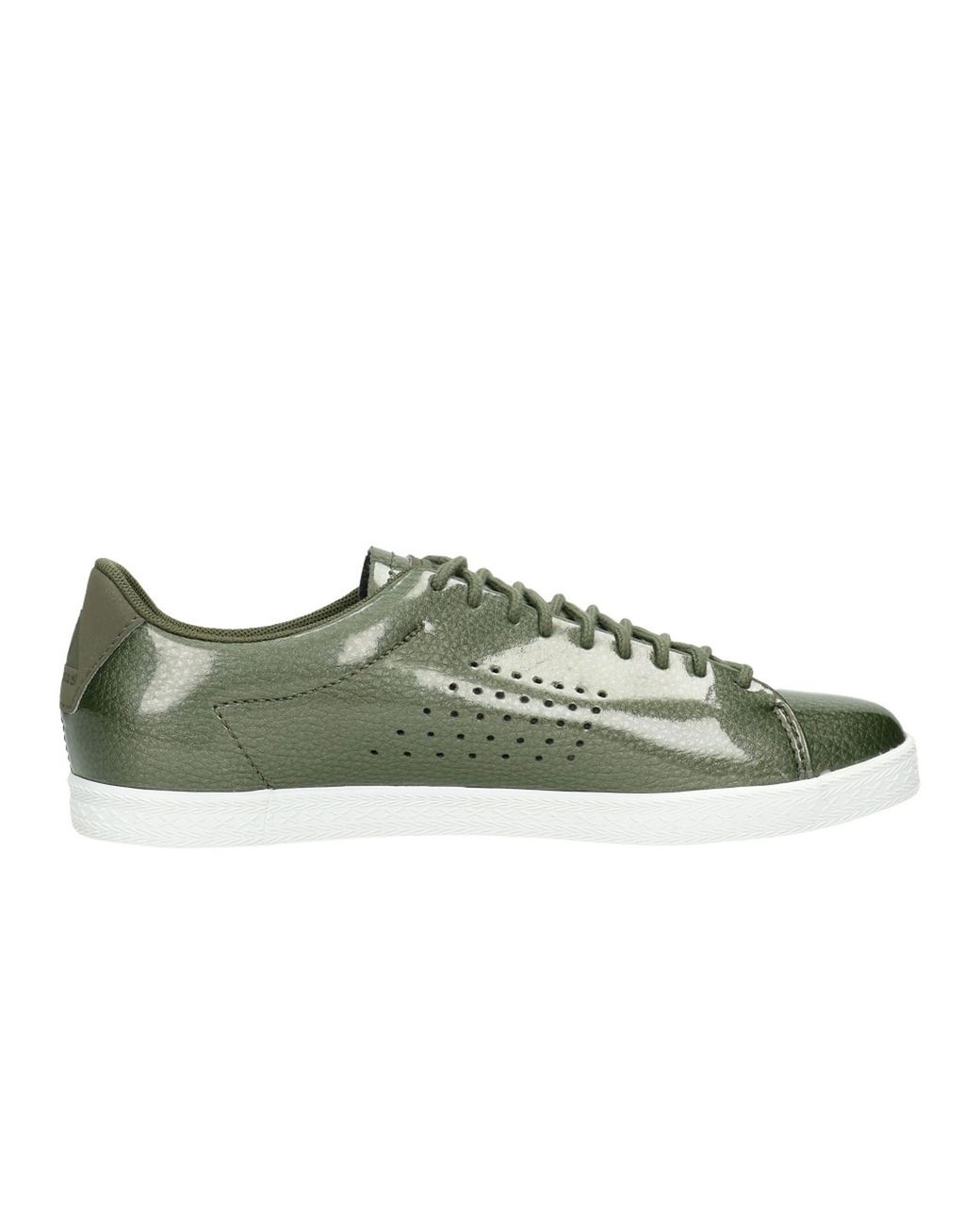 Le Coq Sportif Green Charline Coated Trainers Leather