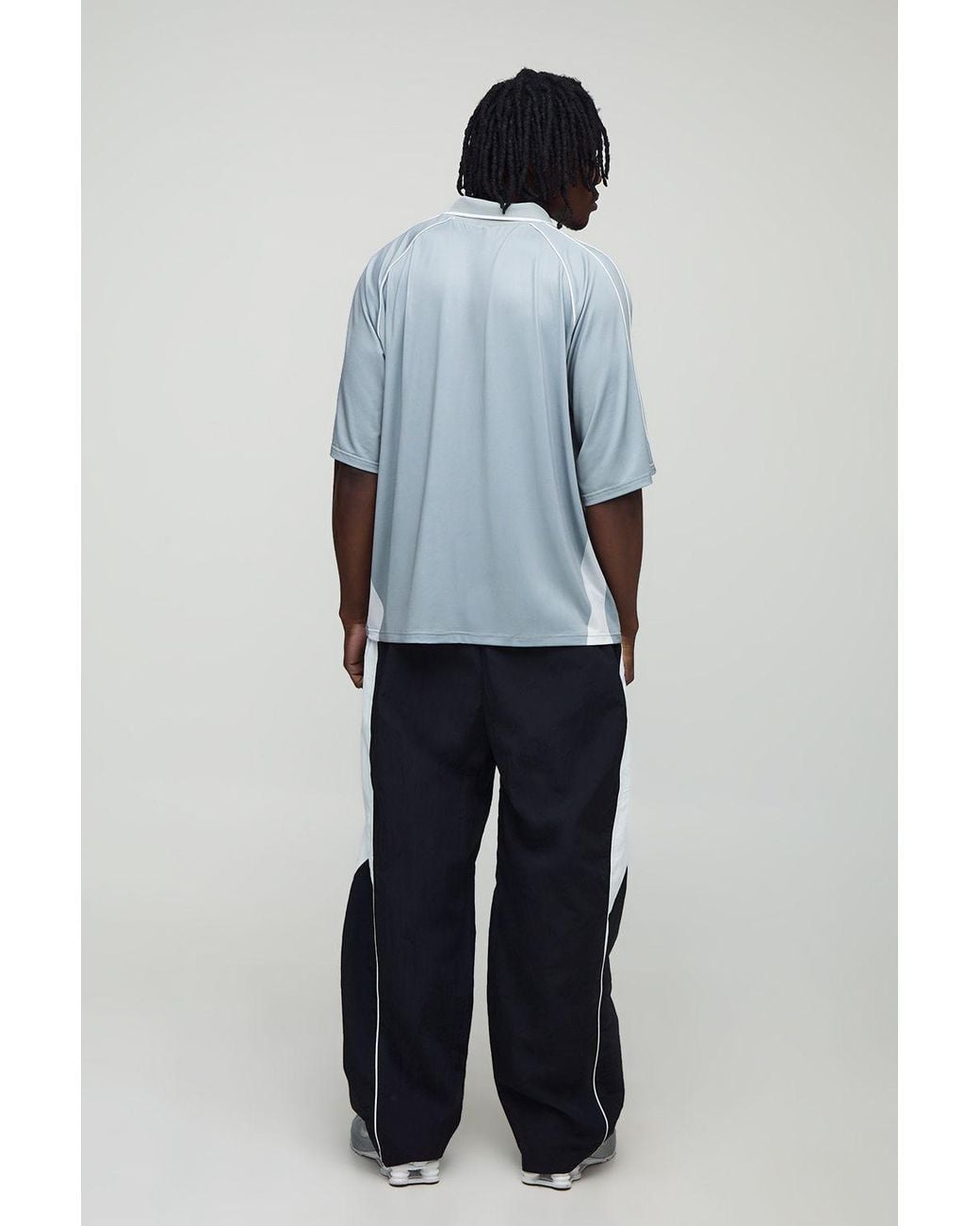BoohooMAN Blue Tall Oversized Boxy Sports Top for men