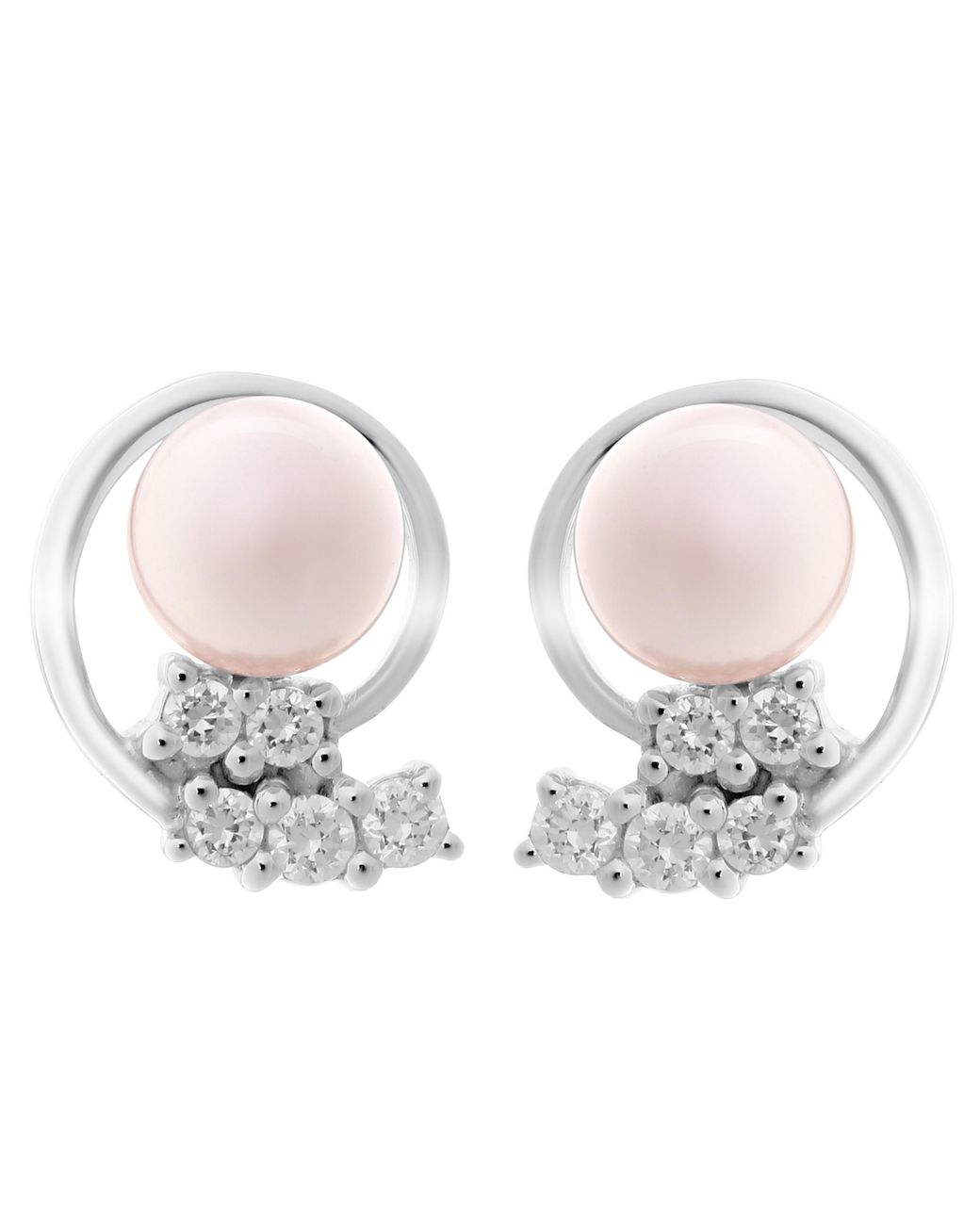Orphelia Metallic 'Alanna' 925 Sterling Stud Earrings