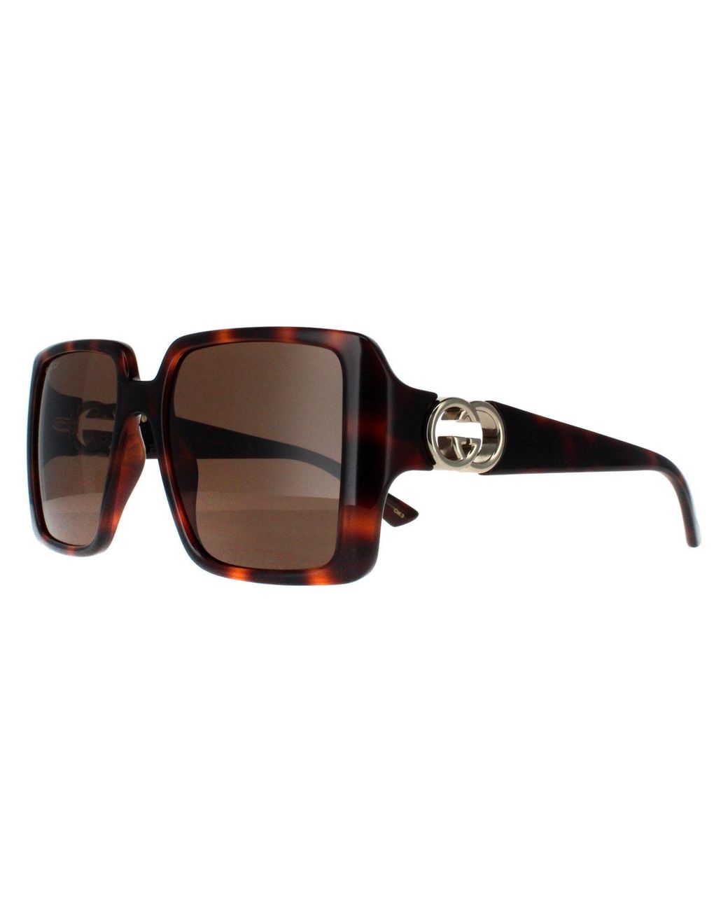 Gucci Brown Square Dark Havana With Gg1692S