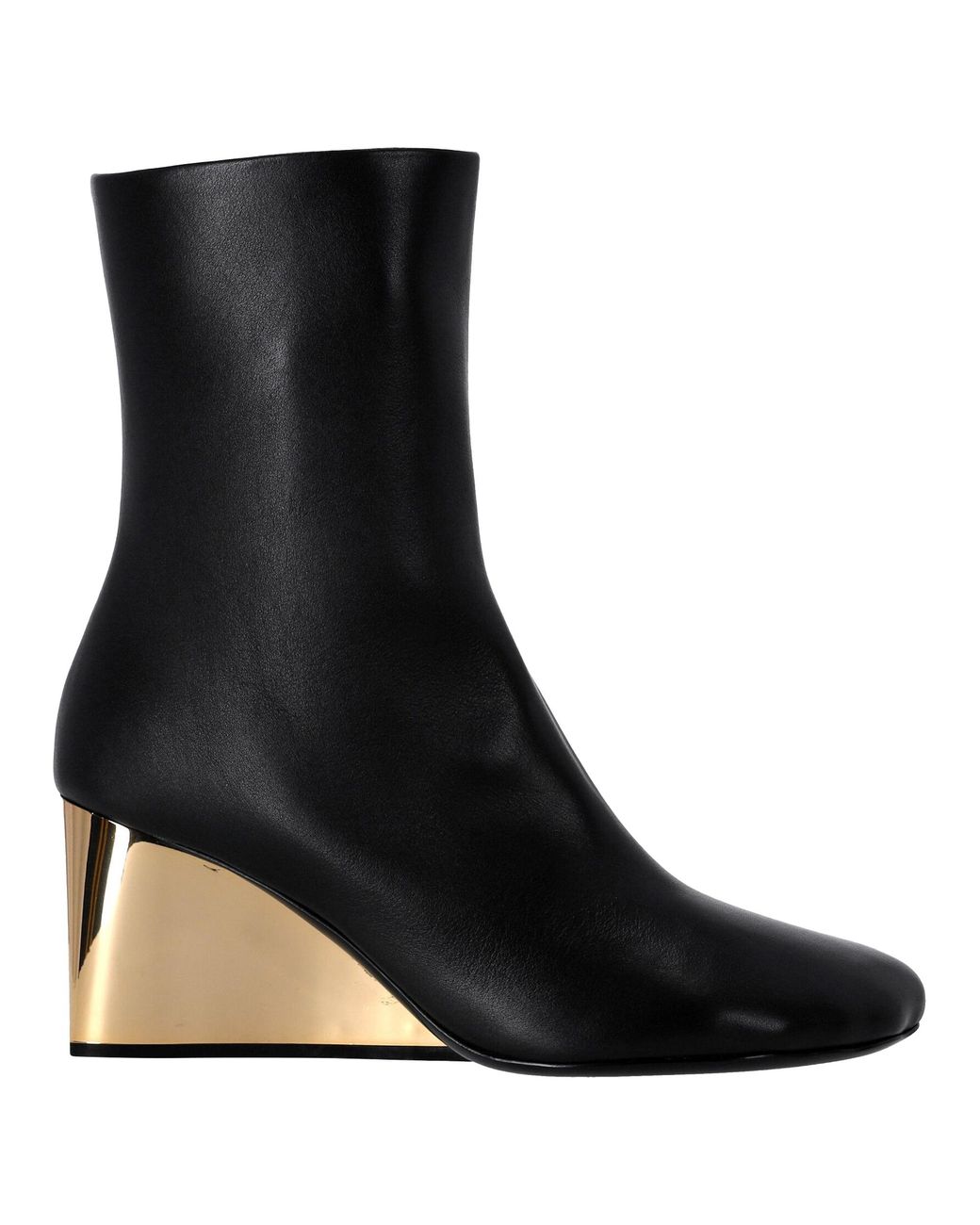 Rabanne Black Short Boots With Base Leather