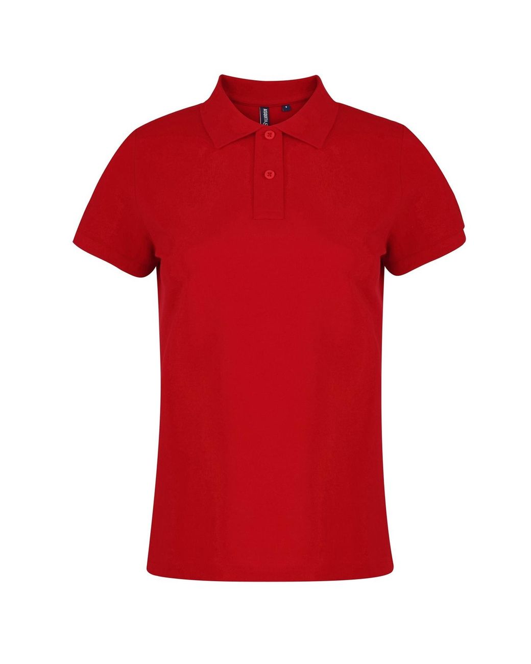 Asquith & Fox Red Ladies Plain Short Sleeve Polo Shirt