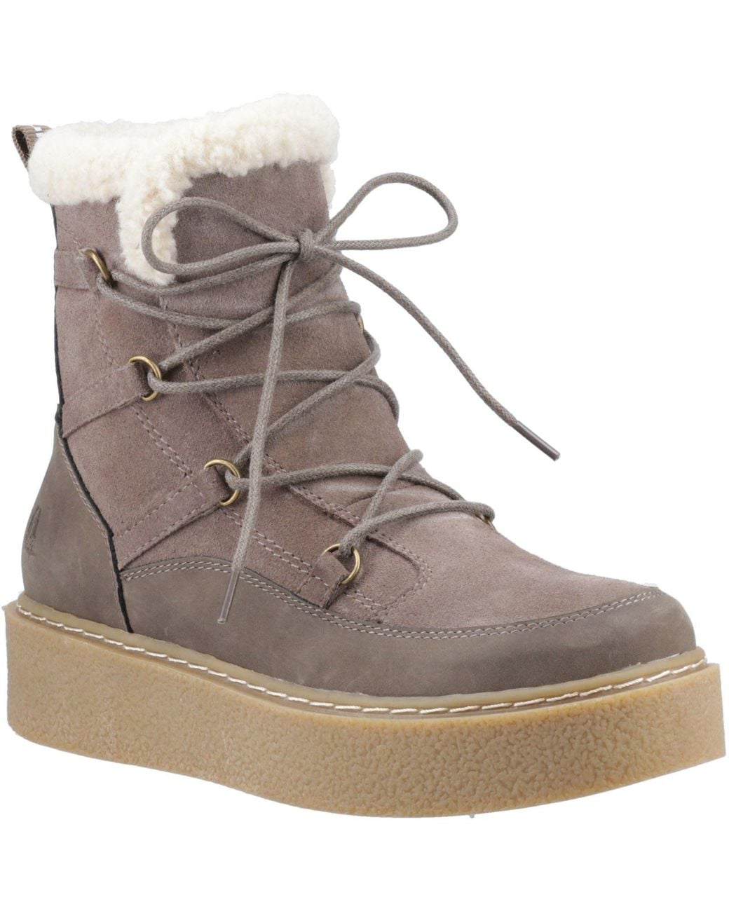 Hush Puppies Brown Bronte Suede Winter Mid Calf Boots