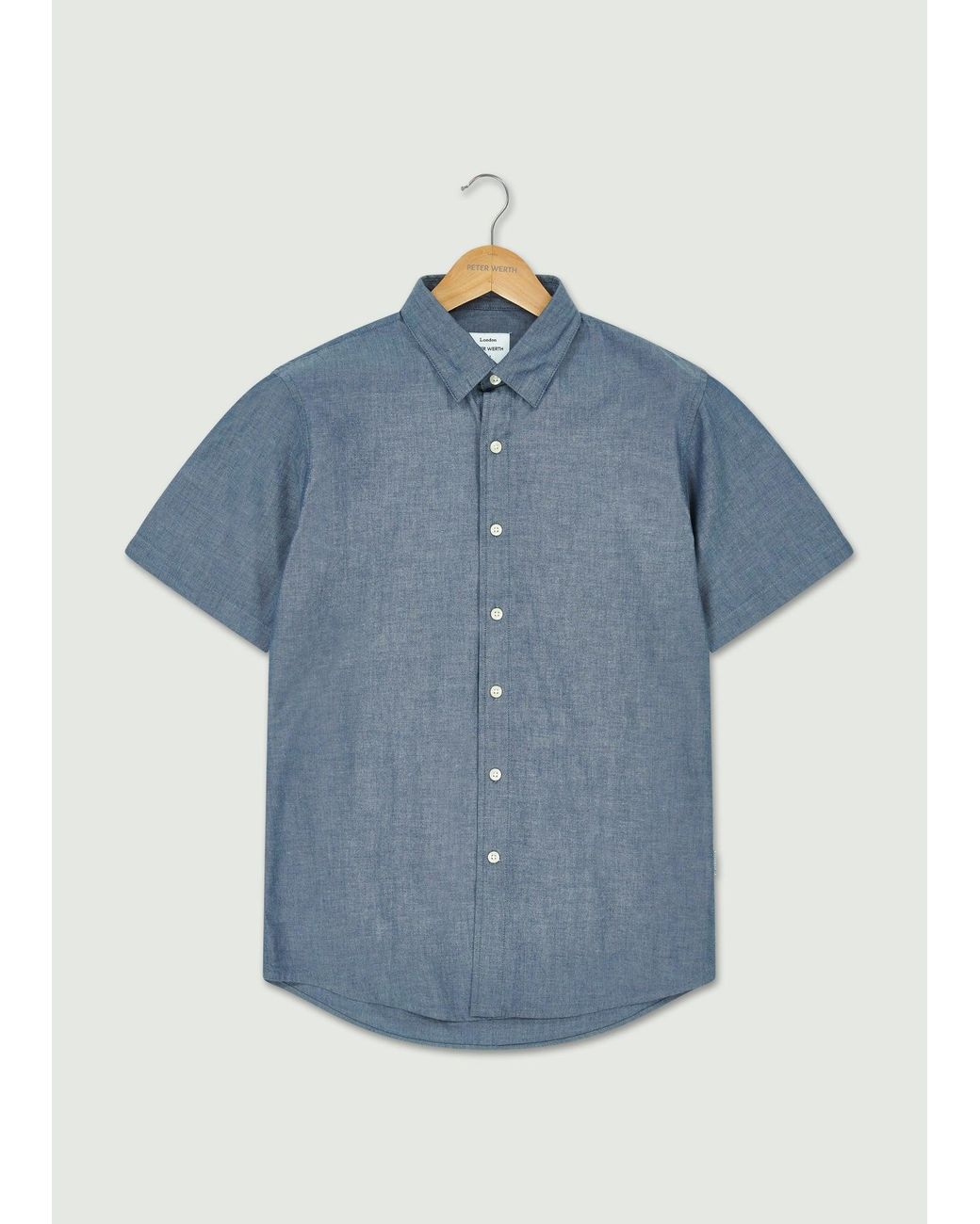 Peter Werth Blue Leo Ss Shirt for men