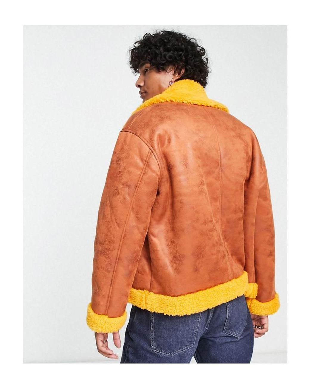 Orange 2024 aviator jacket