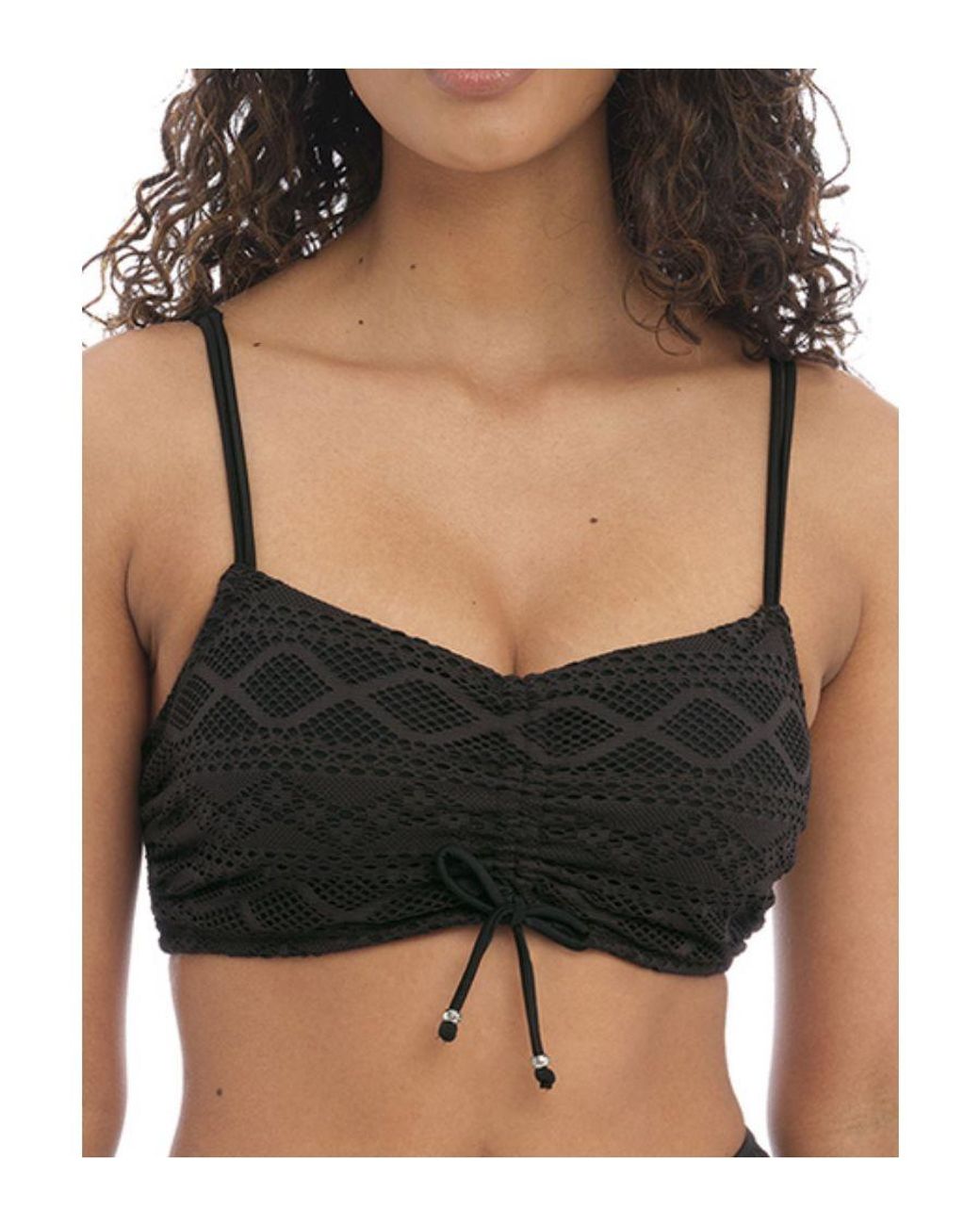 Freya Black Ladies Crochet Design Sundance Bralette Bikini Top