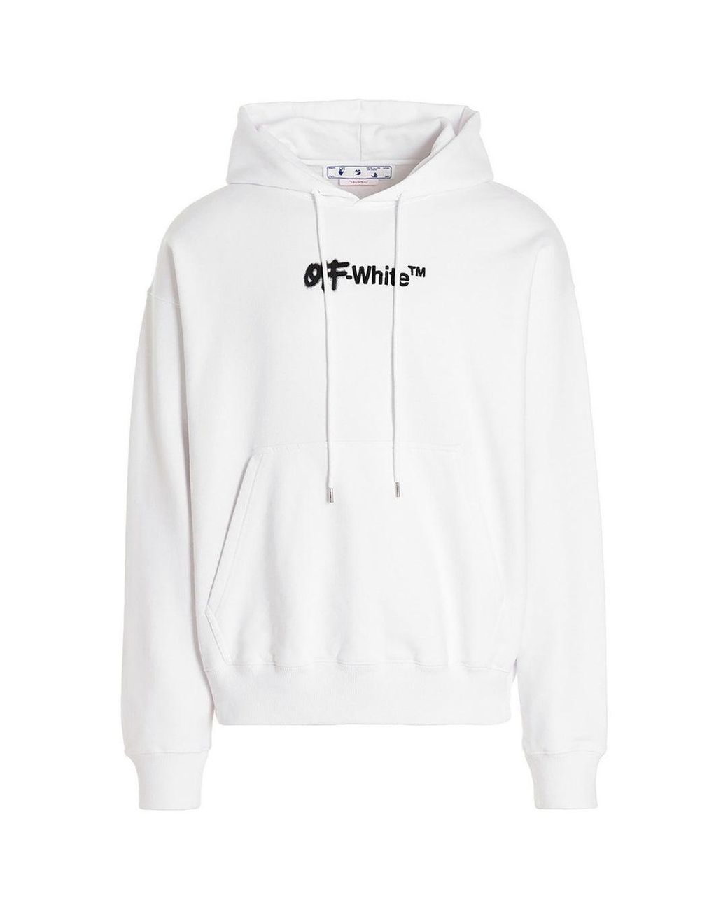 Off-White c/o Virgil Abloh White Spray Helvetica Skate Fit Hoodie Cotton for men