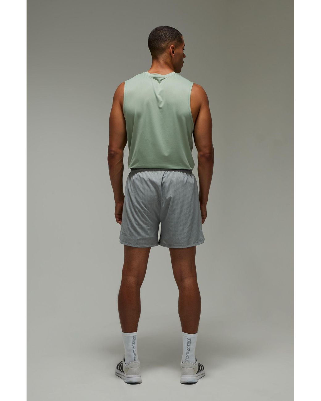 BoohooMAN Green Common Pace Running Regular Fit Tank for men