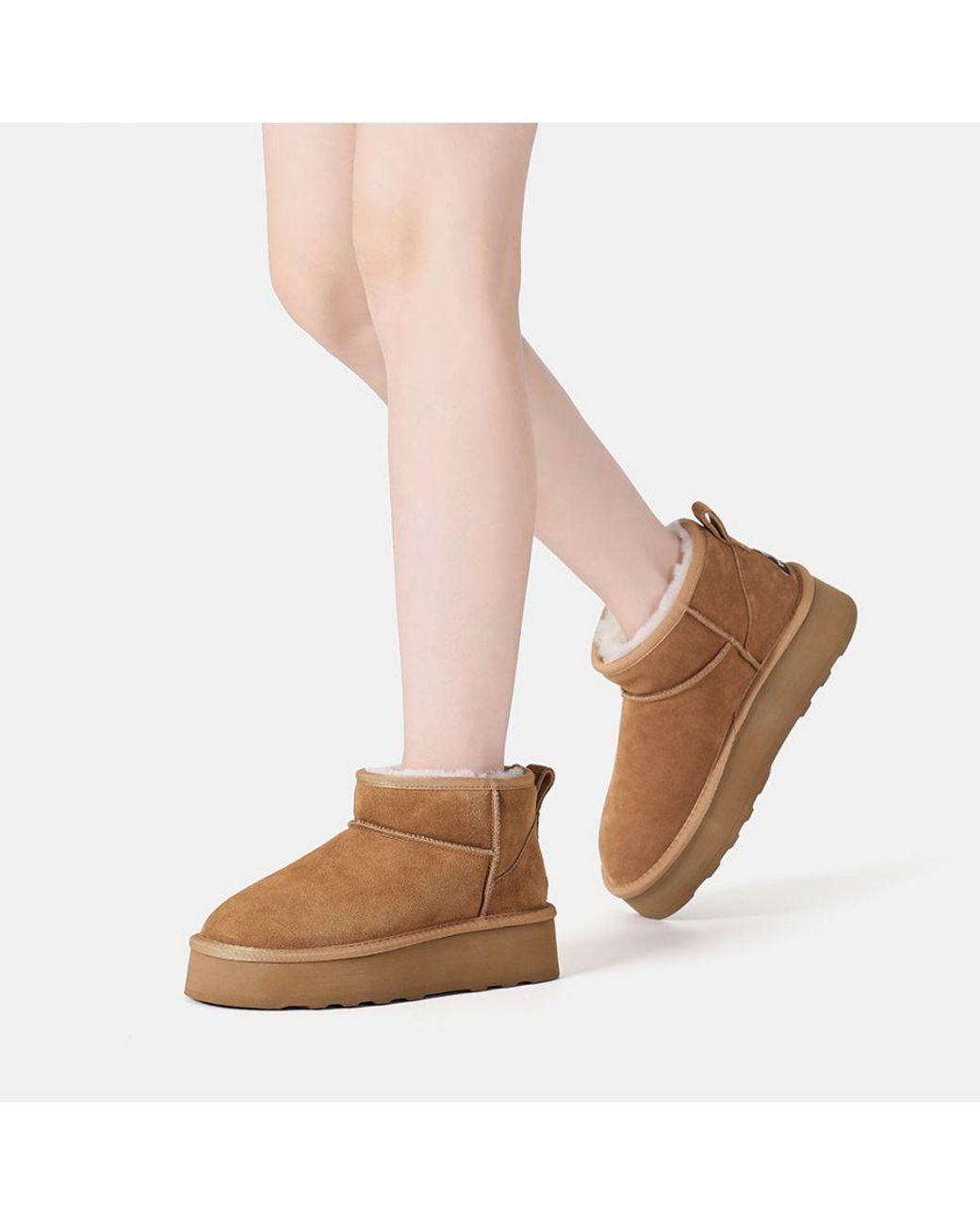 EVER AU Brown Heron Ultra Mini Platform Boots