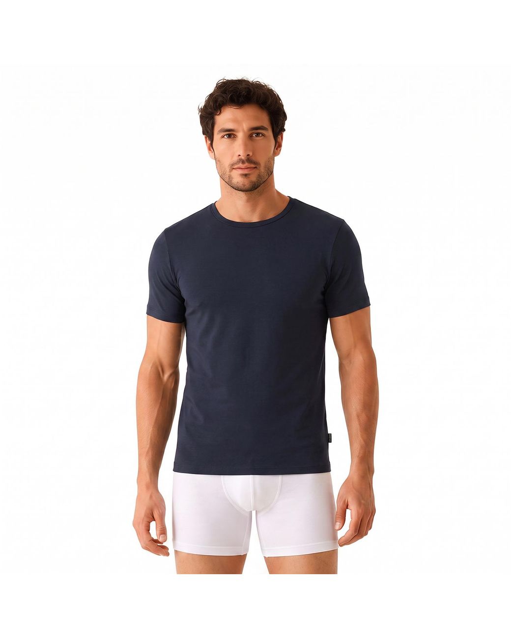 Boss Gray Pack Of 3 Short Sleeve Undershirts 50534019 for men