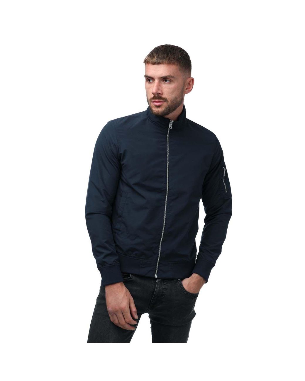 Jack & Jones Blue And Mash Harrington Jacket for men