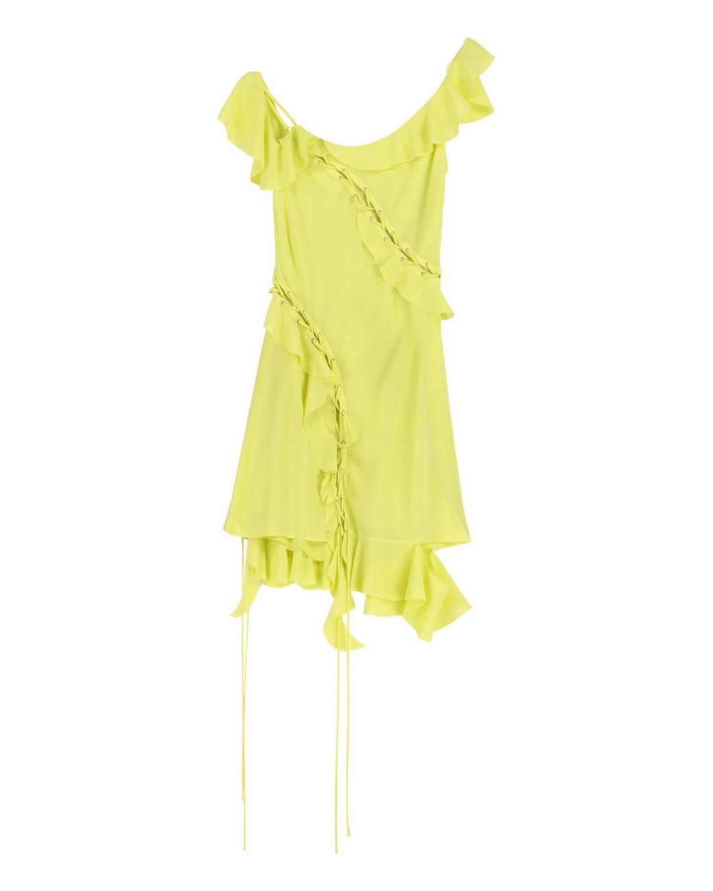 Acne Frills Jurk in het Yellow