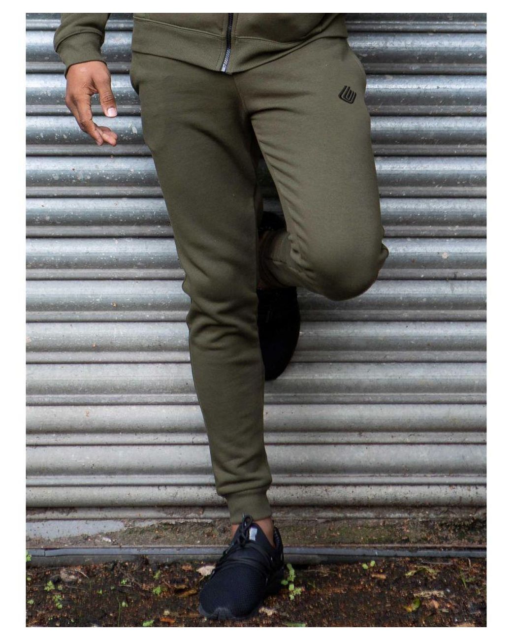 Enzo Green Slim Joggers for men