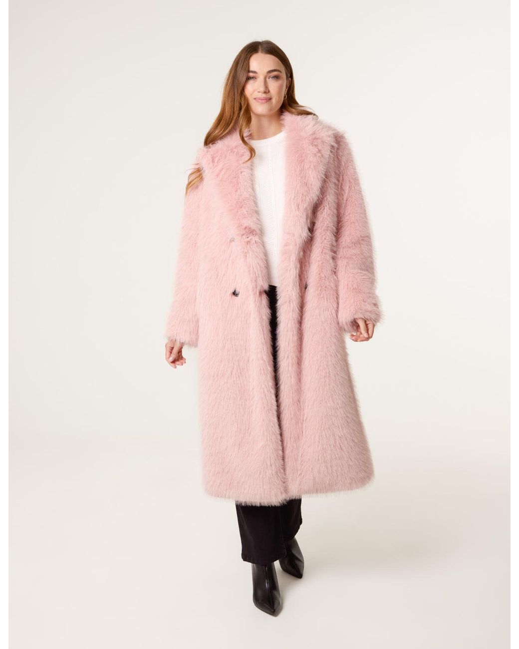 Blue Vanilla Pink Long Fluffy Coat