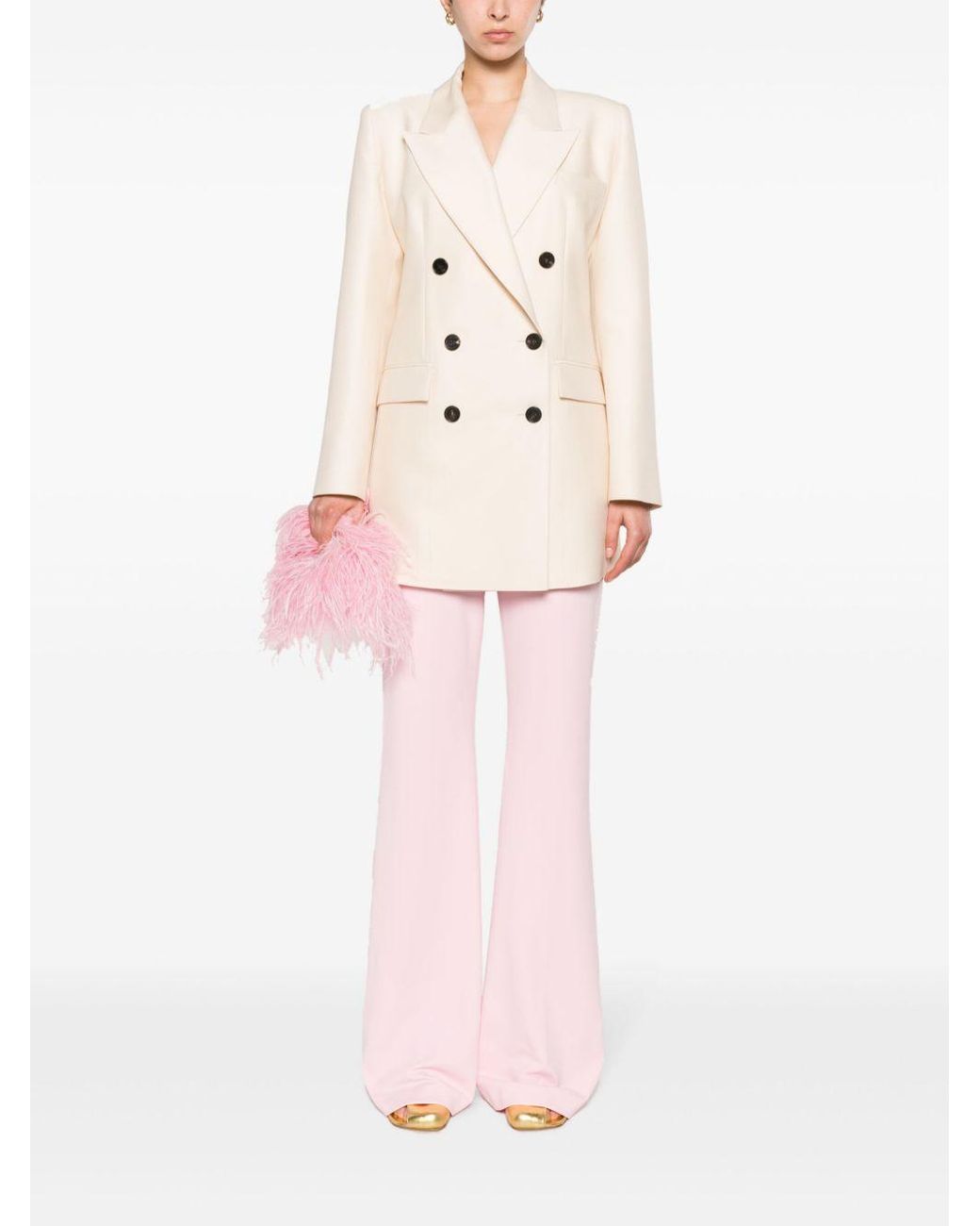 Max Mara Pink High-Waisted Trousers