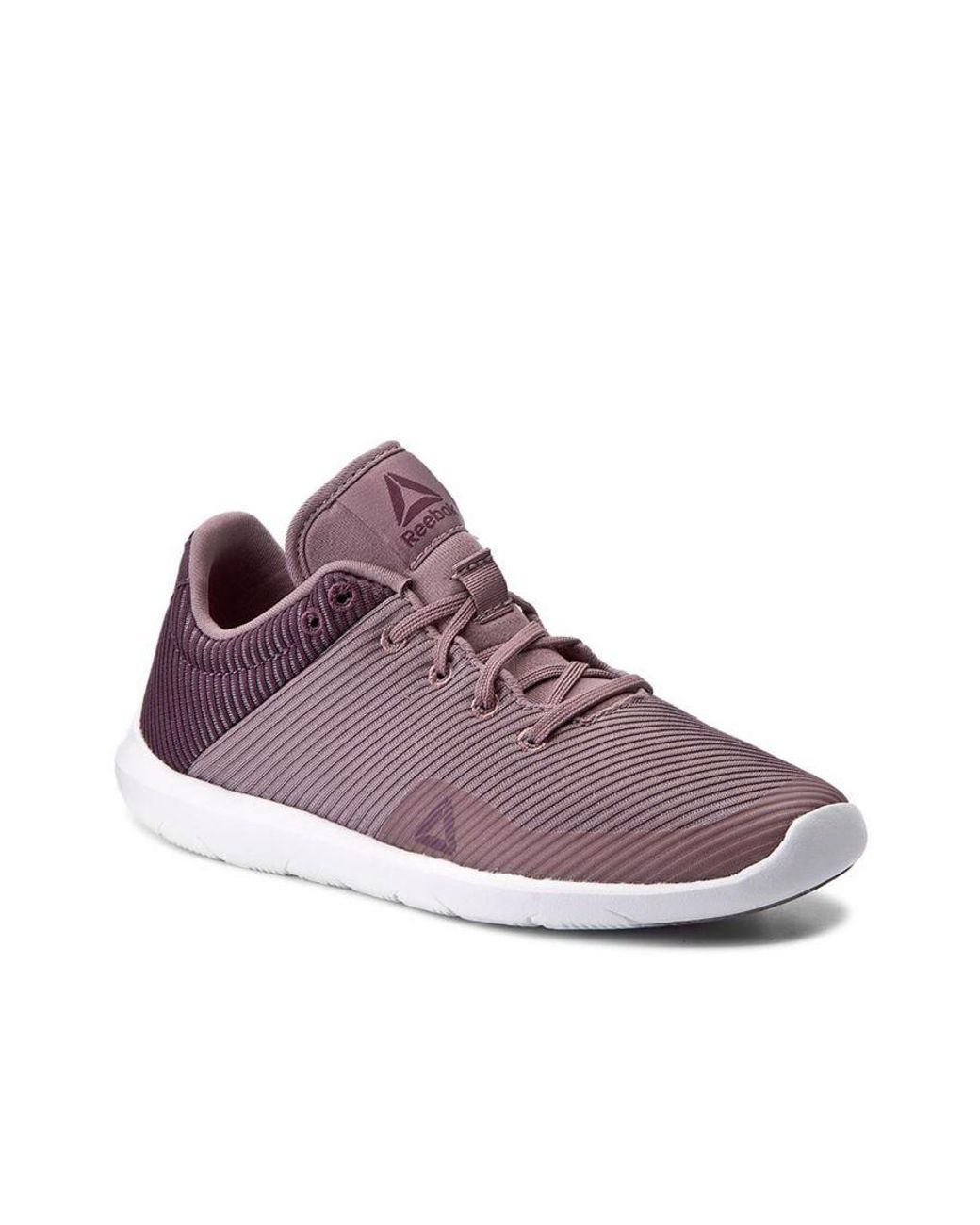 Reebok Purple Studio Basics Lace-Up Synthetic Trainers Bs5928
