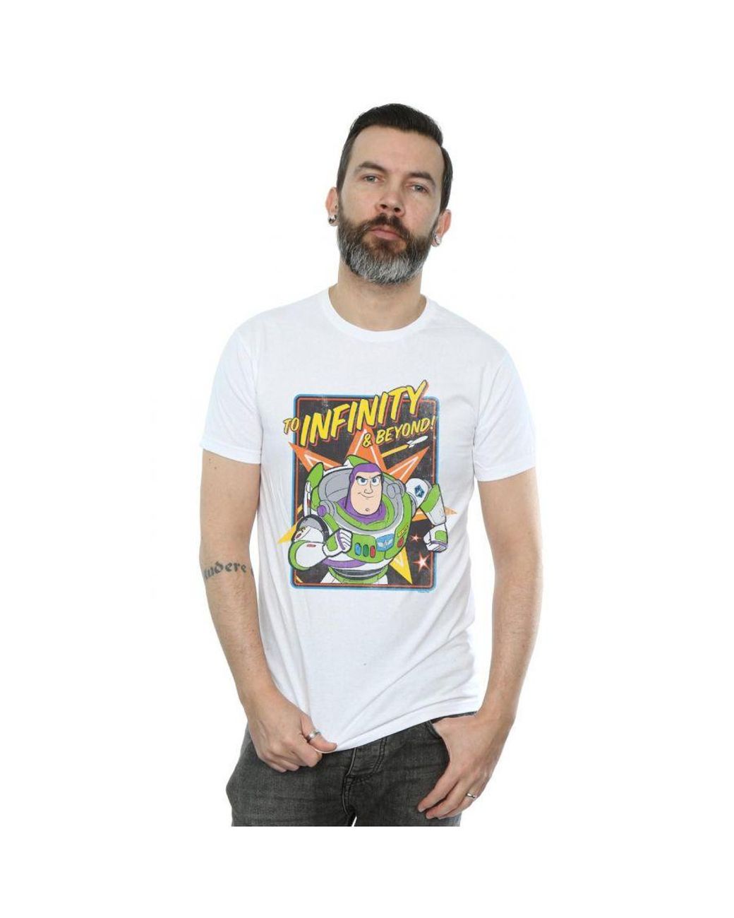 Disney Blue Toy Story 4 Buzz To Infinity T-Shirt Cotton for men