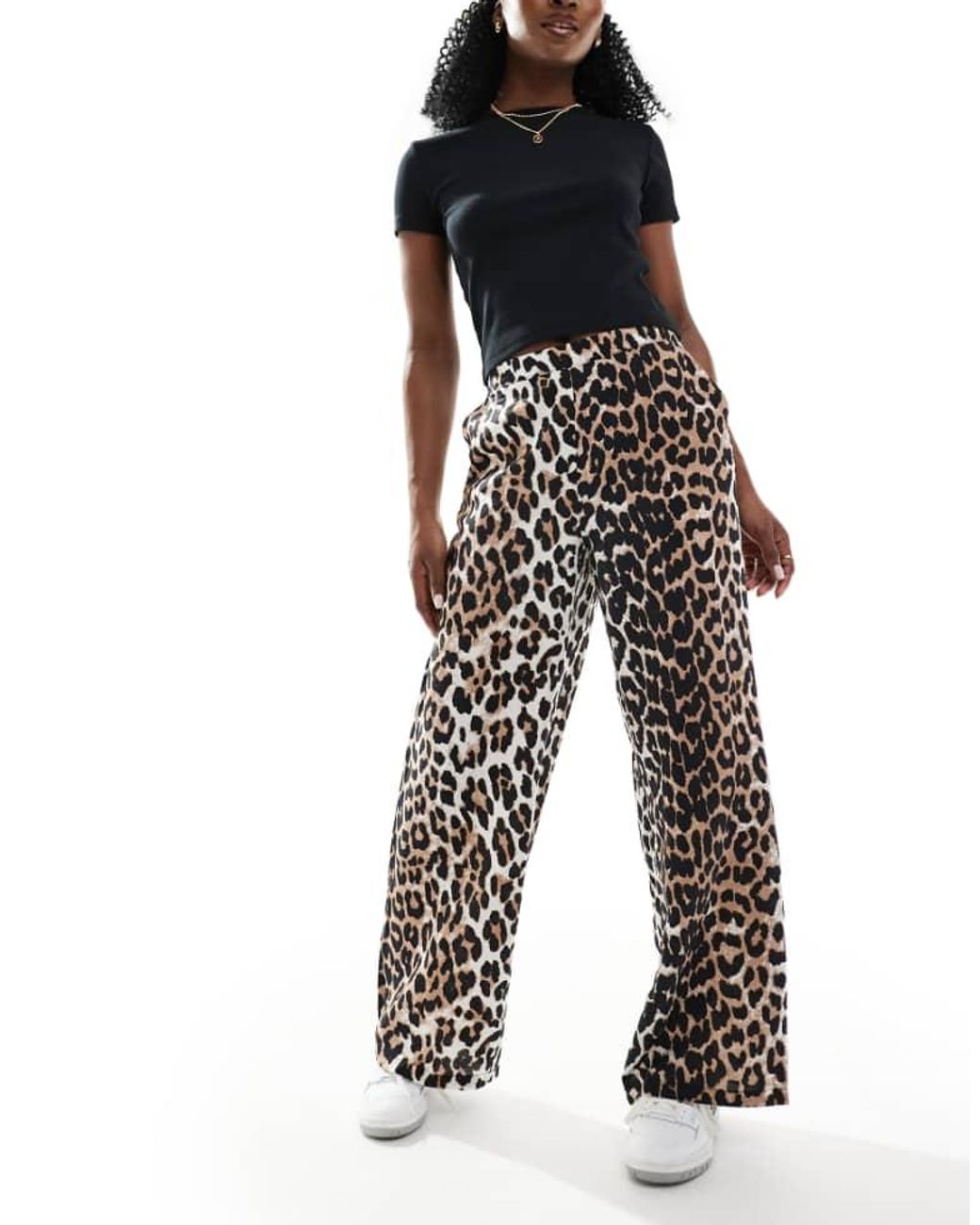 Vero Moda Black Wide Leg Pull On Trousers