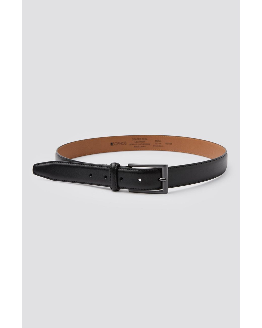 Limehaus Black Leather And Pu Belt for men