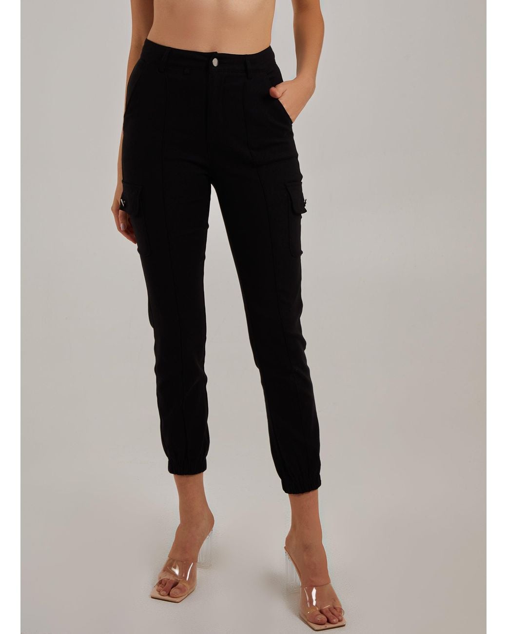 Pink Vanilla Blue Utility Stretch Cargo Trousers