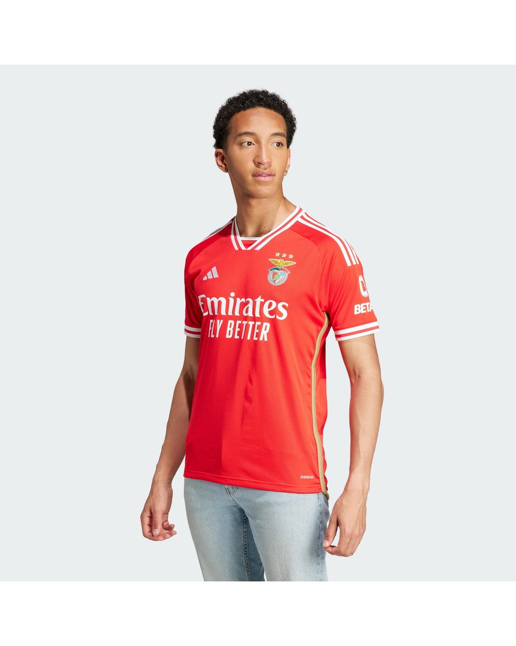 Adidas Originals Red Benfica 23/24 Home Jersey for men