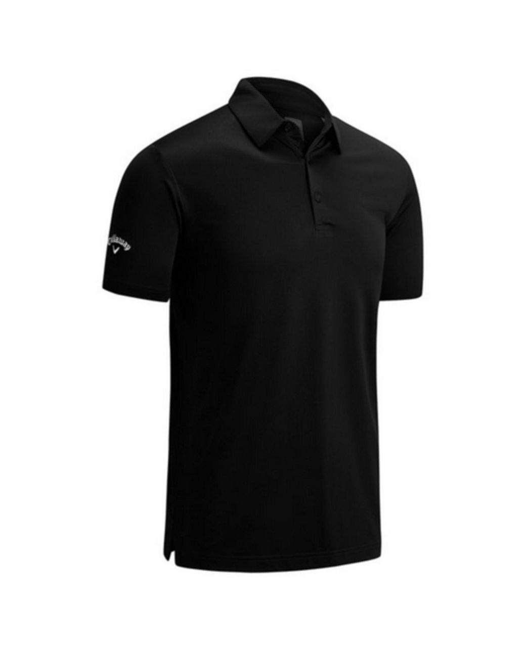 Callaway Apparel Black Swing Tech Solid Colour Polo Shirt (Caviar) for men
