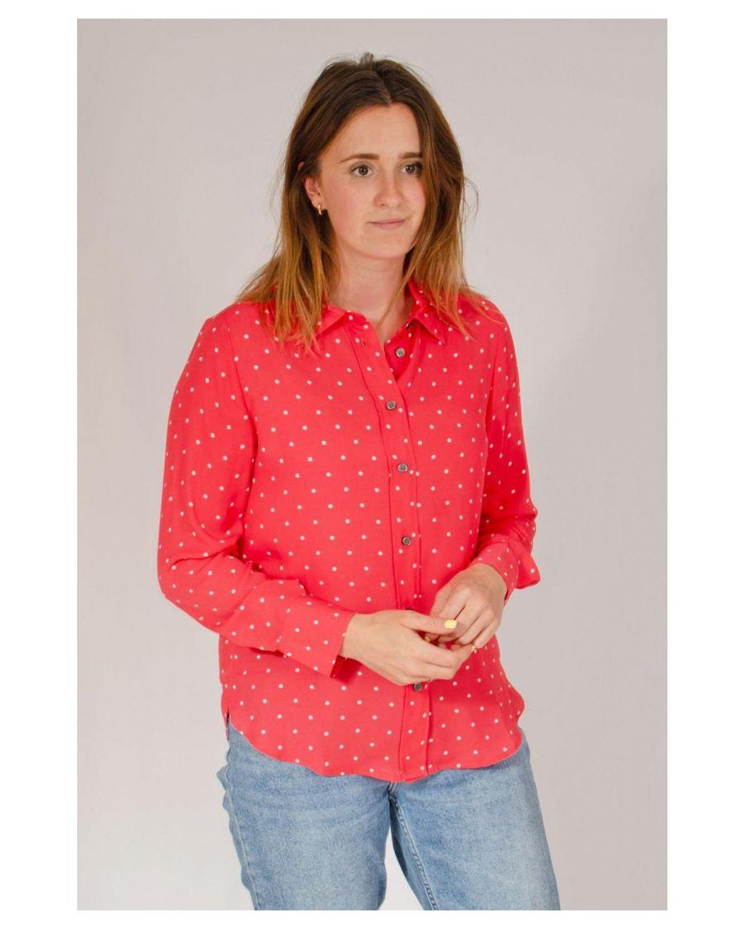 Secret Label Red Polka Dot Shirt
