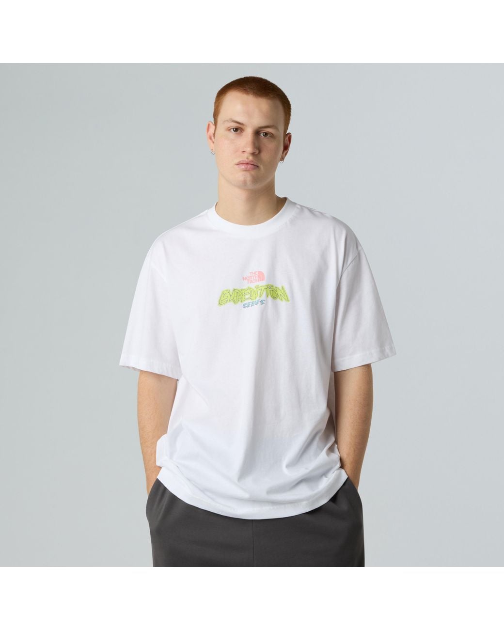 The North Face White Expedition Celebration Oversized T-Shirt Tnf Cotton for men