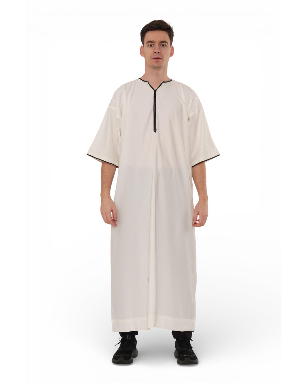 Thobez White Ramadan Moroccan Gandoura Thobe Robe Djellaba Eid Jubba- Tt-006 for men