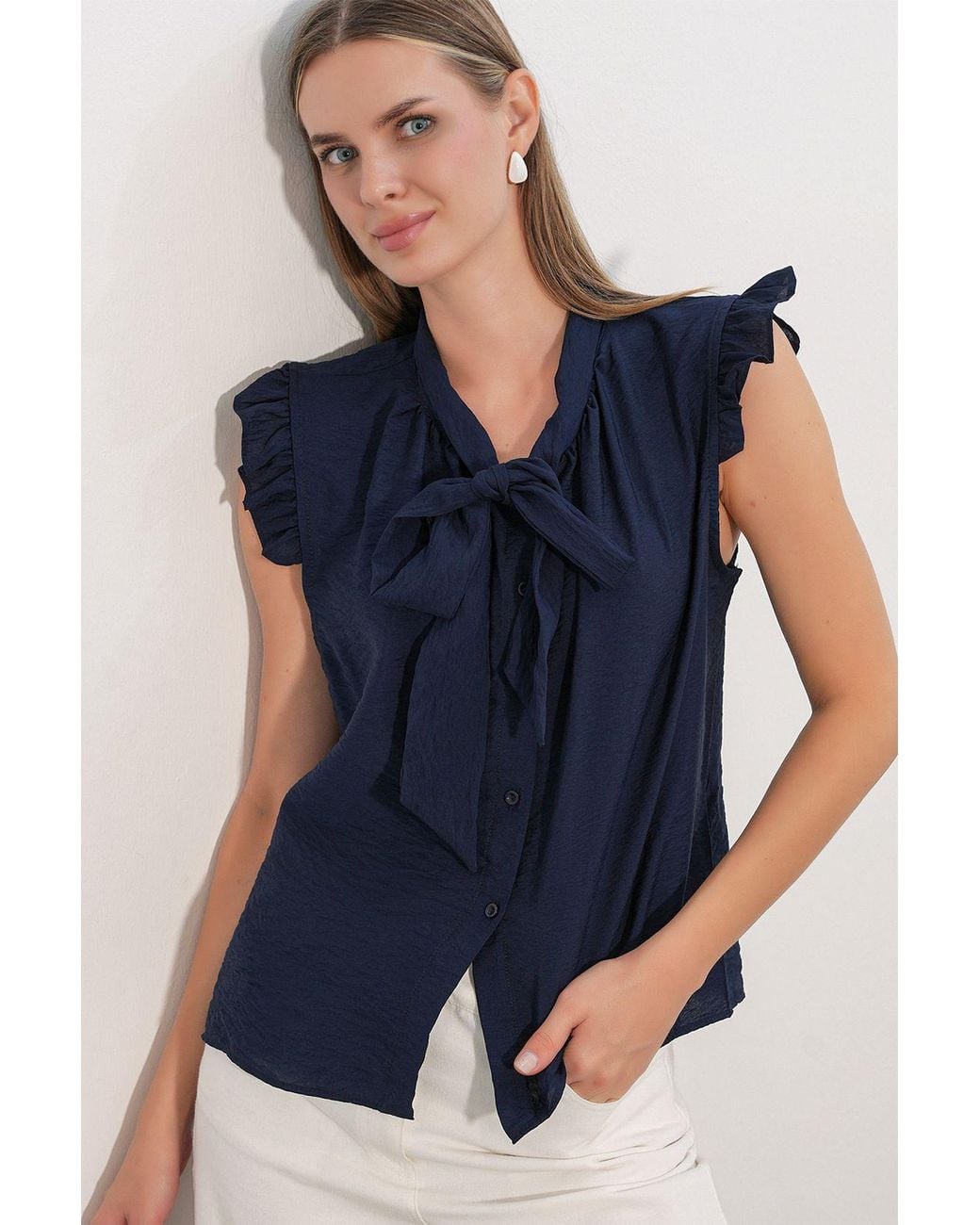 Bigdart Blue Viscose Nylon Shirt