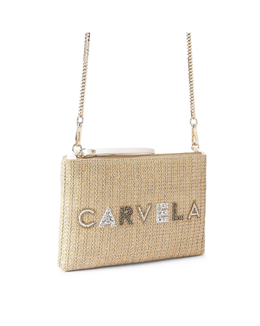 Carvela Kurt Geiger Natural Sorrento Chain Pouch Bag