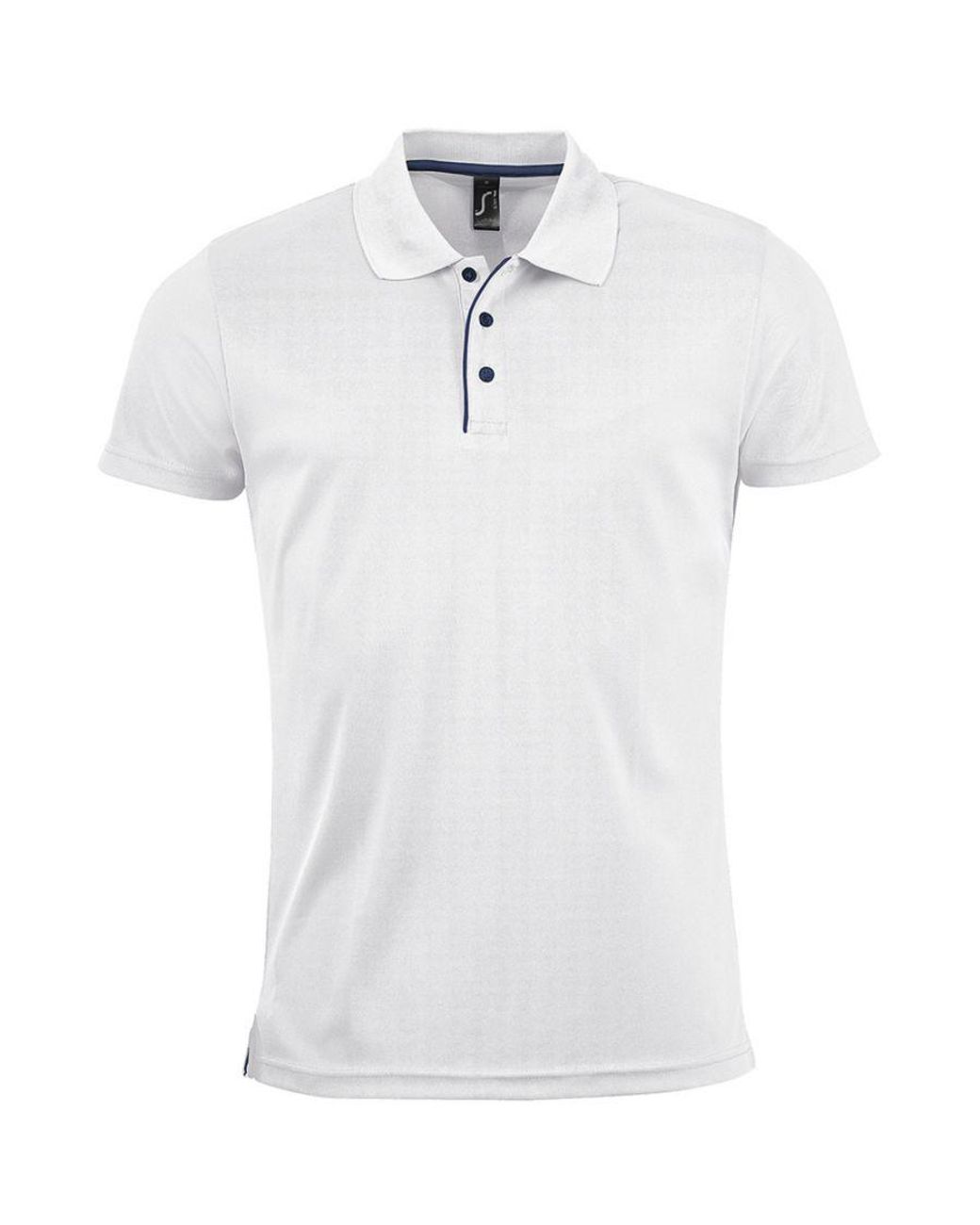 Sol's White Performer Short Sleeve Pique Polo Shirt for men