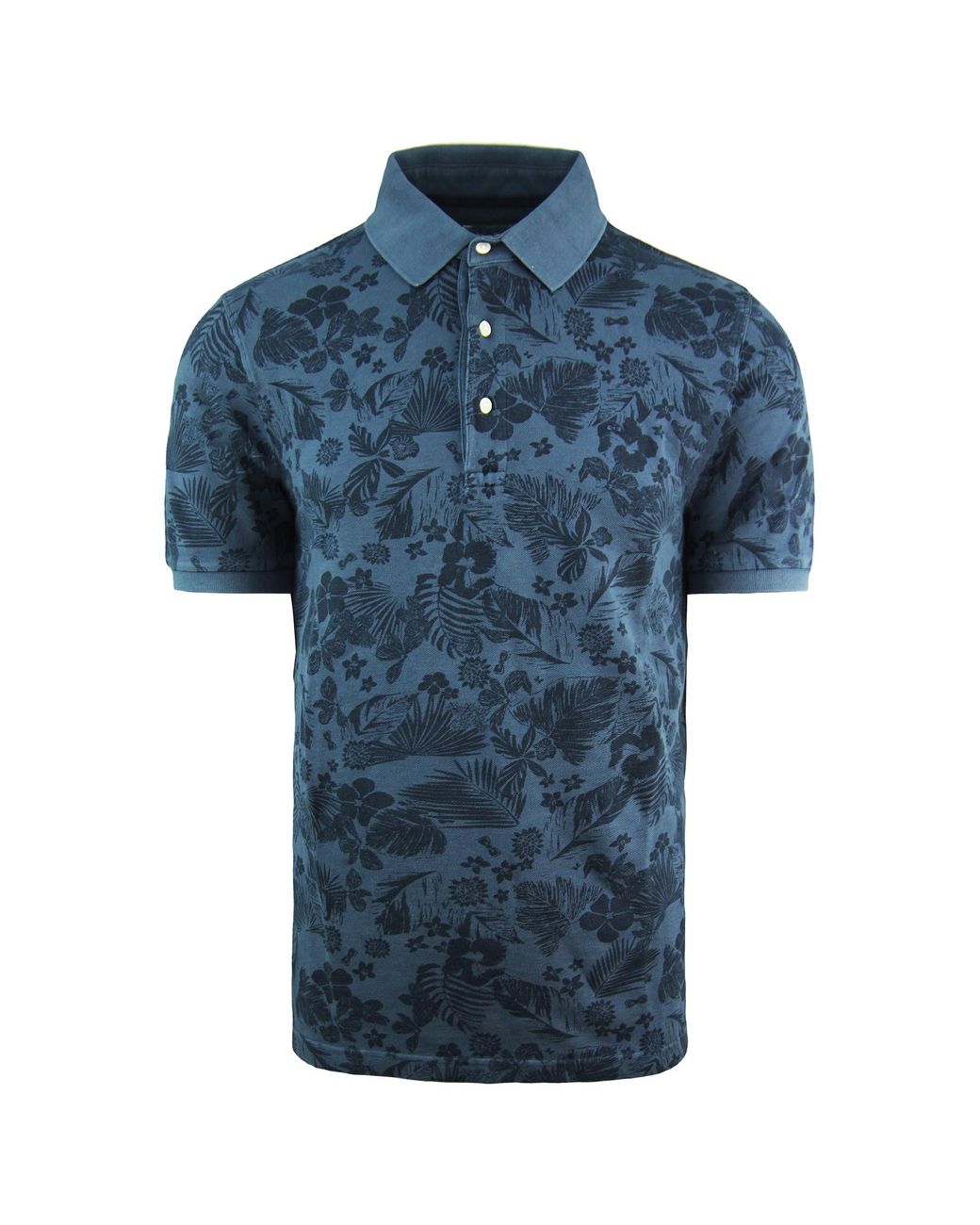 Eden Park Blue Paris Maxiflore Polo Shirt for men