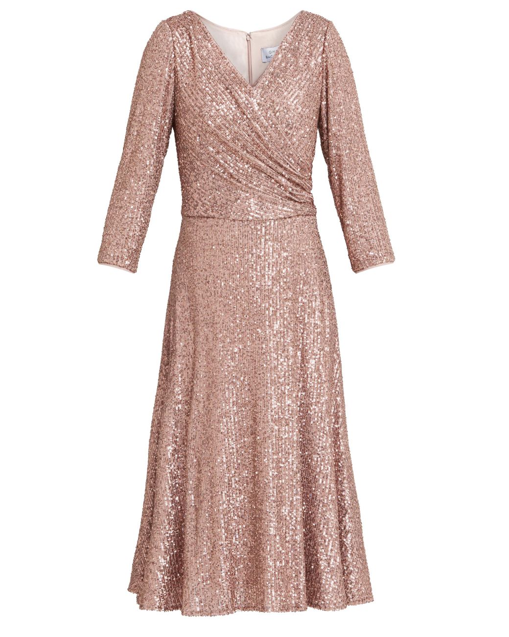 strapless open back dress Miramar Backless Sequin Dress Baby Pink– Selfie Leslie main image 0