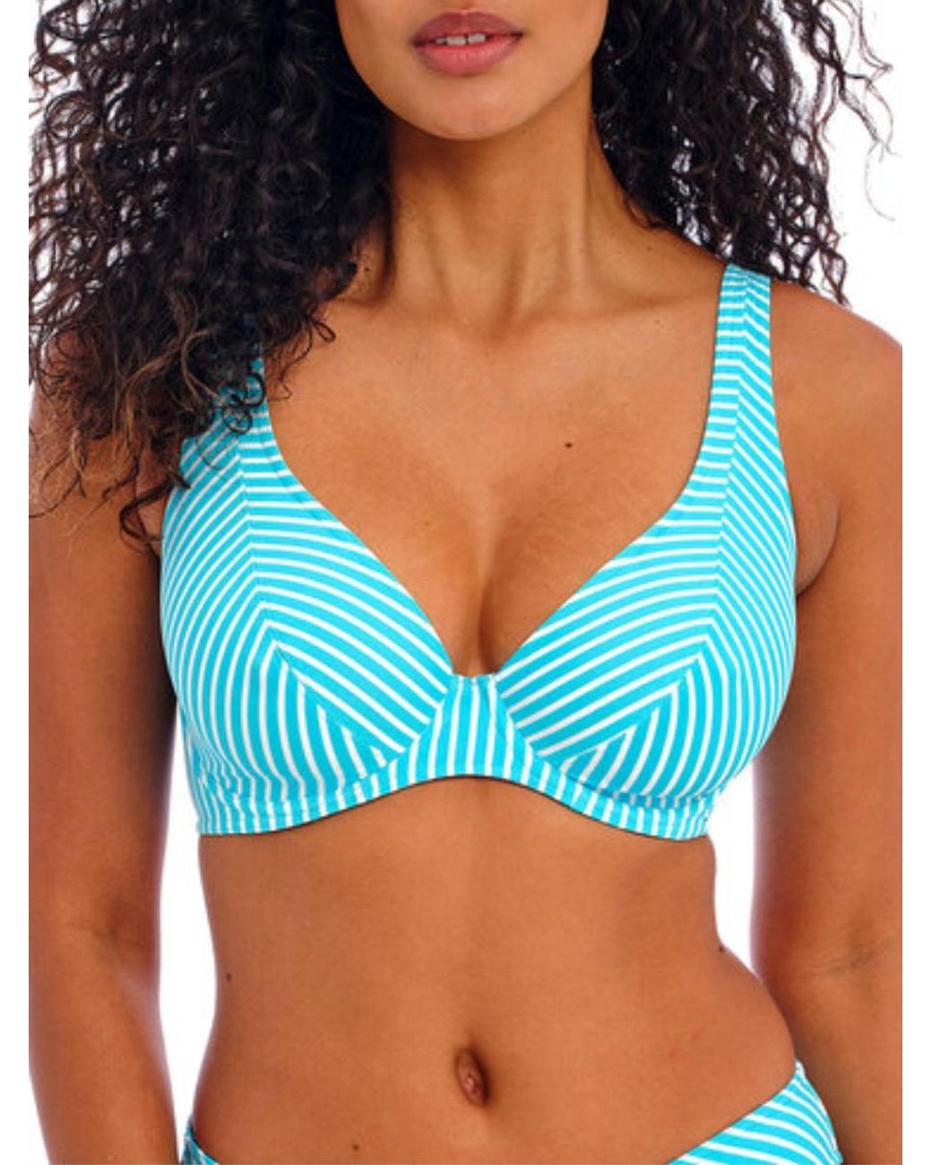 Freya Blue Jewel Cove High Apex Bikini Top