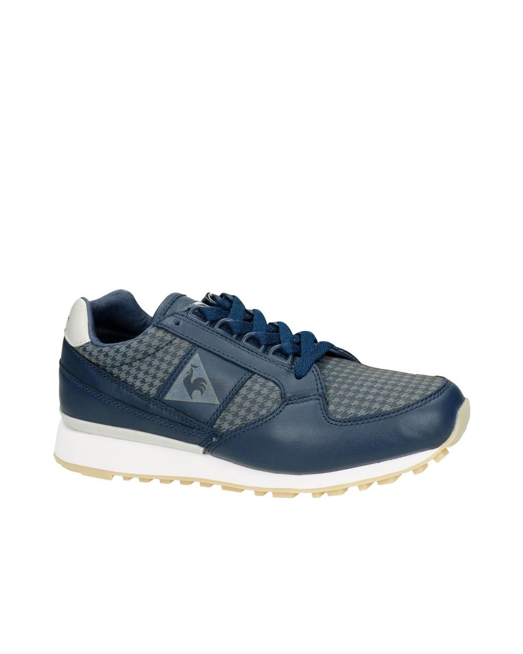 Le Coq Sportif Blue Eclat Houndstooth Trainers for men
