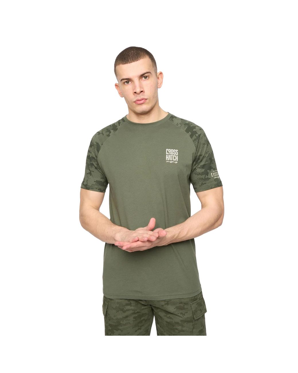 Crosshatch Green Janscore T-Shirt (Deep) for men