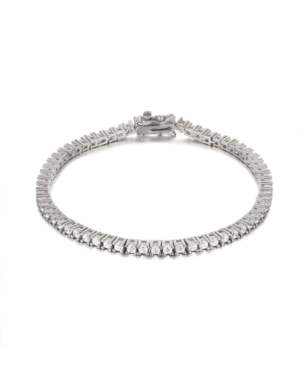 SEOL + GOLD Metallic Sterling Cz Tennis Bracelet