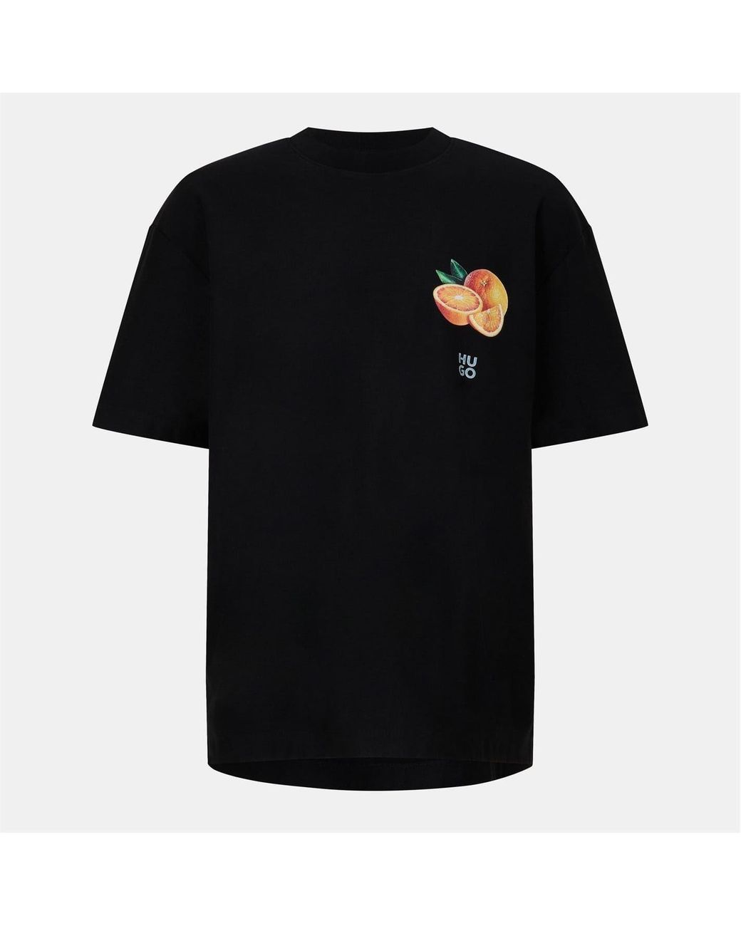 HUGO Black Regular Fit Crew Neck T-Shirt for men